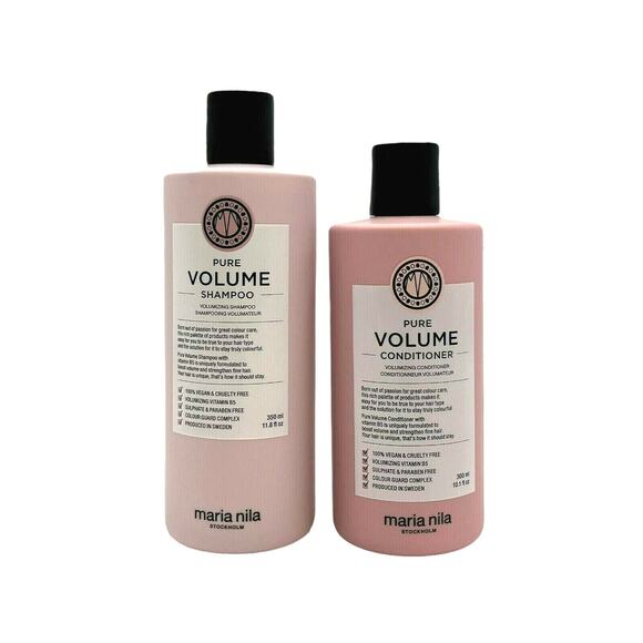 Maria Nila Pure Volume Shampoo 11.8 oz & Conditioner 10.1 oz 100% Vegan Duo - Picture 1 of 1